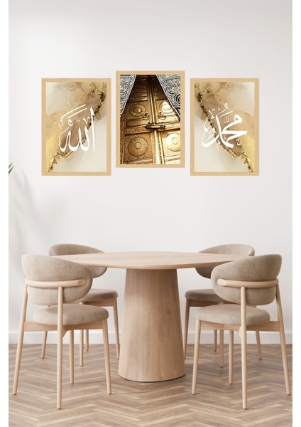 📿 3’lü Manevi Çerçeve Görünümlü Tablo Seti 🌟 CRVS1101 13 x 17 fiyatları