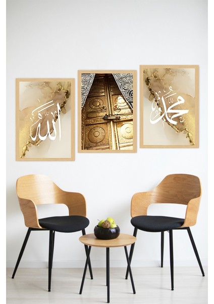 📿 3’lü Manevi Çerçeve Görünümlü Tablo Seti 🌟 CRVS1101 13 x 17 modelleri
