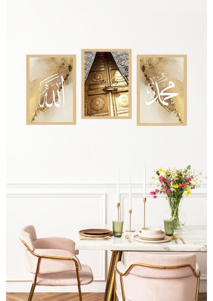 📿 3’lü Manevi Çerçeve Görünümlü Tablo Seti 🌟 CRVS1101 13 x 17 fırsatları