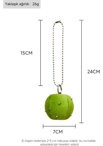 Noel Yeşil Elma Anahtarlık Çanta Kolye (Yurt Dışından) modelleri