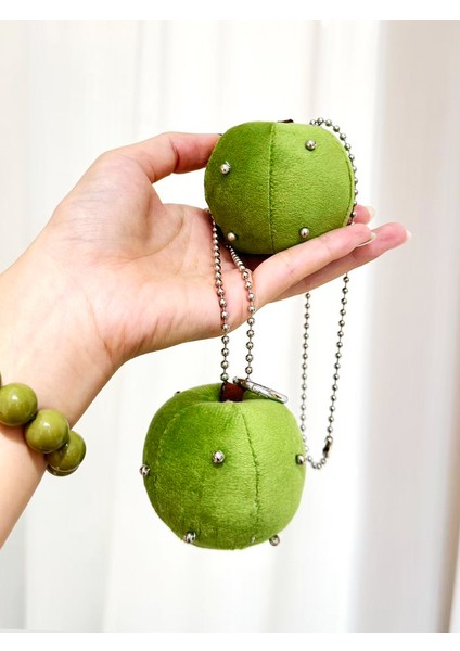 Noel Yeşil Elma Anahtarlık Çanta Kolye (Yurt Dışından) fırsatları