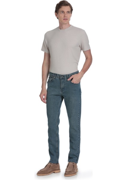 Mavi Rahat Kesim 5 Cep Pamuklu Kot Pantolon fiyatları