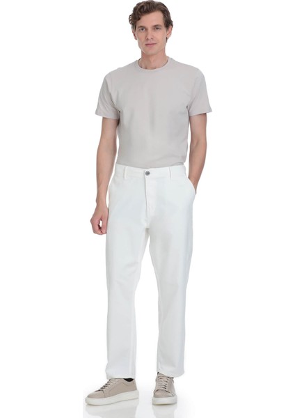 Beyaz Regular Fit 5 Cep 100% Pamuk Kot Pantolon fiyatları