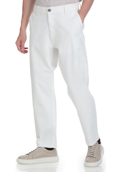 Beyaz Regular Fit 5 Cep 100% Pamuk Kot Pantolon modelleri