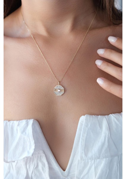 Asil 14 Ayar Taşlı Modern altın Kolye KLY3937 fiyatları