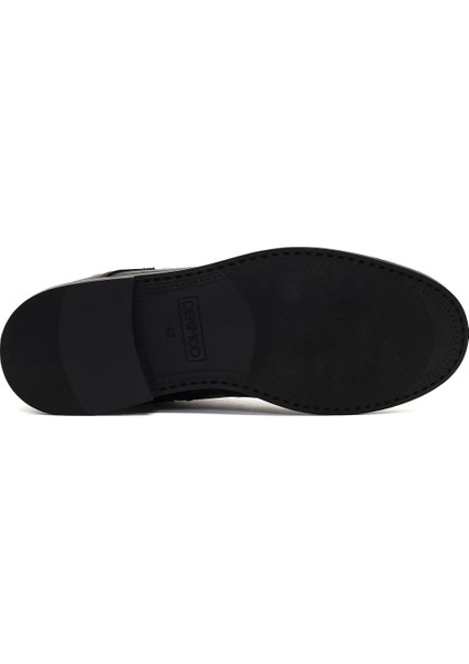 Erkek Siyah Bağcıklı Fermuarlı Deri Casual Bot 25WFD724018 indirimleri