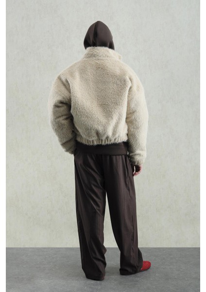 Fermuarlı Bej Kürk Ceket fiyatları