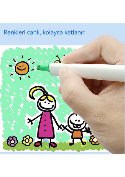 Renkli Işaretçi Kalem Yıkanması Kolay Ilkokul Öğrencileri 48RENKLI Üçgen Çubuk Çift Uçlu Renkli Kalem (Yurt Dışından) indirimleri