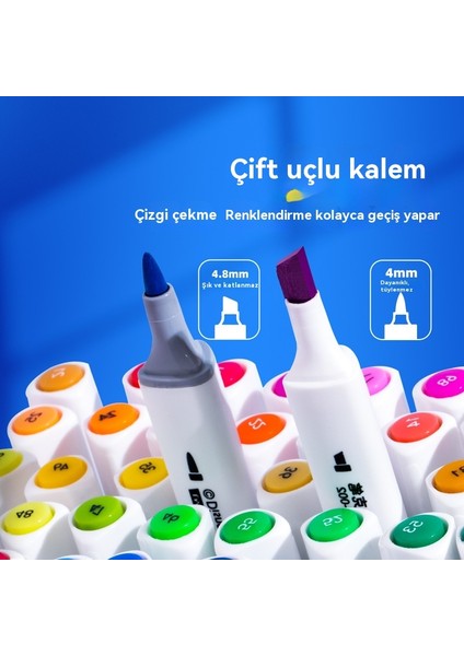 Renkli Işaretçi Kalem Yıkanması Kolay Ilkokul Öğrencileri 24 Renkli Üçgen Çubuk Çift Uçlu Renkli Kalem (Yurt Dışından) fırsatları