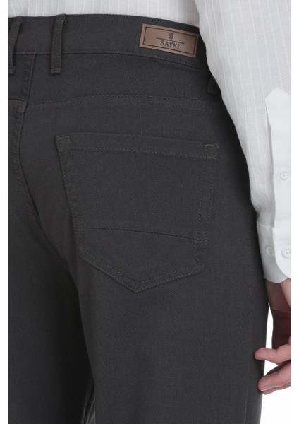 Gri Rahat Kesim 5 Cep Pamuklu Kanvas Pantolon indirimleri