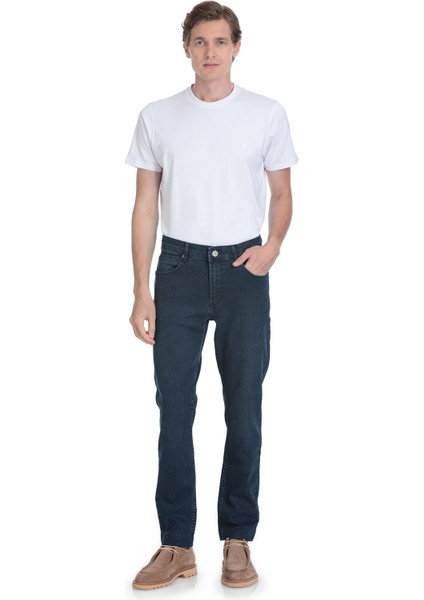 Lacivert Regular Fit 5 Cep Pamuklu Kot Pantolon fiyatları