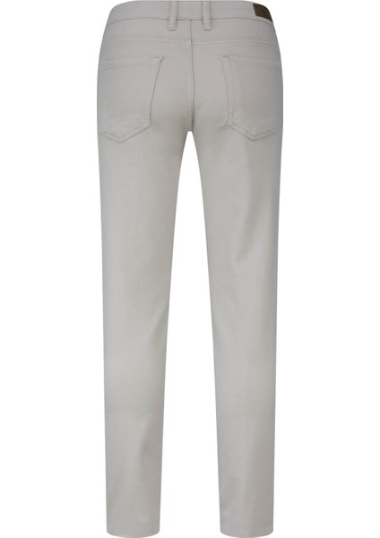 Ekru Rahat Kesim 5 Cep Kanvas Pantolon