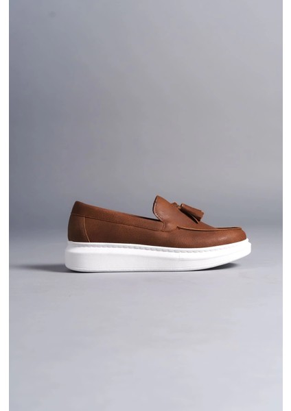 SLW154 Blaze Bağcıksız Püsküllü Cilt Erkek Günlük Spor Klasik Ayakkabı Cbt - Taba fırsatları