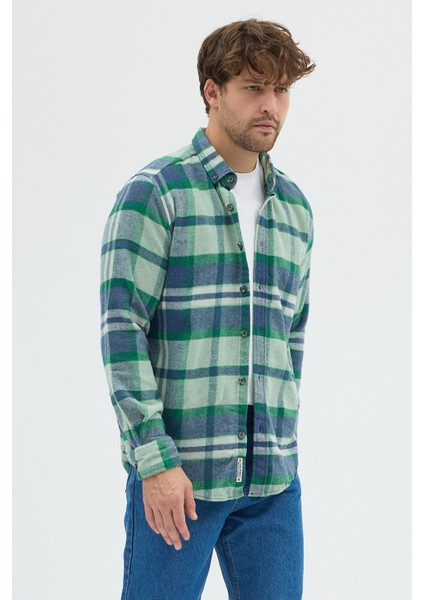 Erkek Kalın Flanel Oduncu Gömlek - Geniş Kareli, Cepsiz, Kışlık Uzun Kollu Overshirt modelleri