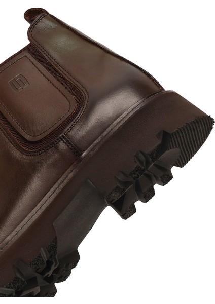 Erkek Kahverengi Deri Chelsea Bot 25WFD724118