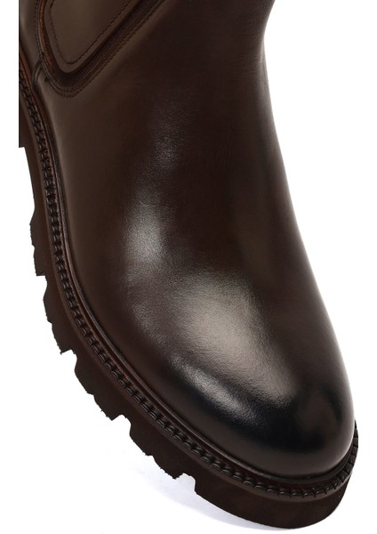 Erkek Kahverengi Deri Chelsea Bot 25WFD724118