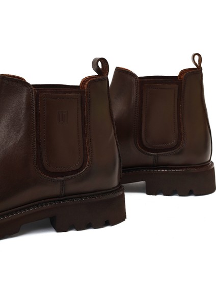 Erkek Kahverengi Deri Chelsea Bot 25WFD724118
