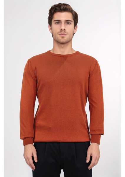 Bisiklet Yaka Kiremit Triko Kazak fiyatları