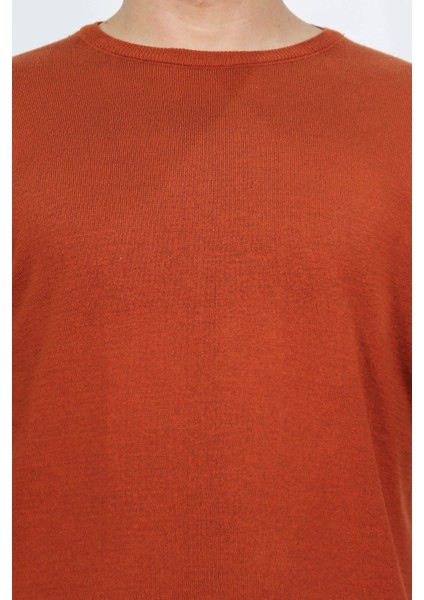 Bisiklet Yaka Kiremit Triko Kazak fırsatları