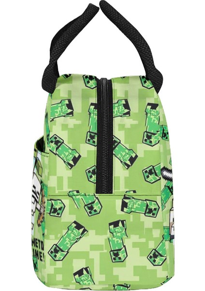 Minecraft Ilkokul ve Ortaokul Öğrencileri Için Okul Çantası Sırt Çantası Öğle Yemeği Çantası Çift Katmanlı Kalem Çantası Üç Parçalı Set (Yurt Dışından) fiyatları