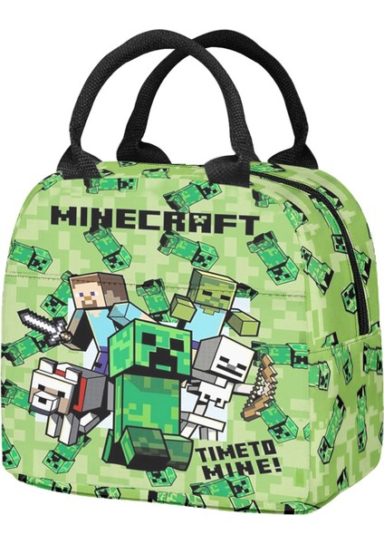 Minecraft Ilkokul ve Ortaokul Öğrencileri Için Okul Çantası Sırt Çantası Öğle Yemeği Çantası Çift Katmanlı Kalem Çantası Üç Parçalı Set (Yurt Dışından) fırsatları