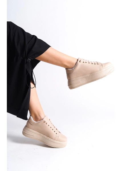 Bıana Bağcıklı Ortopedik Taban Kadın Sneaker Spor Ayakkabı Tt - Ten modelleri