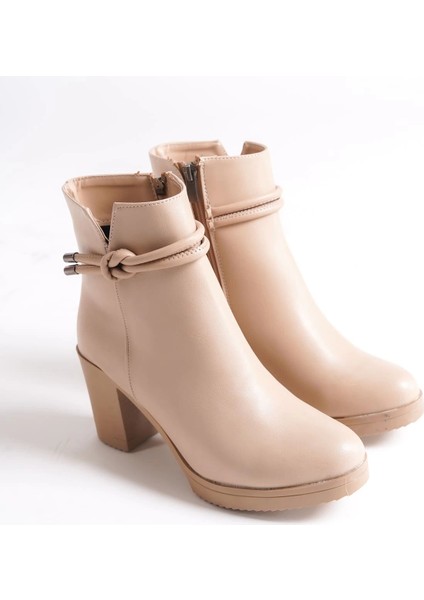 July Fermuarlı Ortopedik Taban Topuklu Kadın Bot Tt - Ten fırsatları