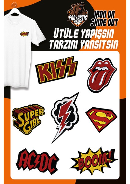 Ütü ile Yapışan Dokuma Arma Seti Patch Yama Superman Modeli Fantastıc Arma