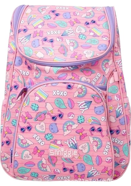 Avustralya Smiggle Okul Çantası Sınıf 1-6 Öğrenci Omuz Çantası Çocuk Okul Çantası Karikatür Omuz Sırt Çantası Büyük Kapasiteli Seyahat Çantası (Yurt Dışından)