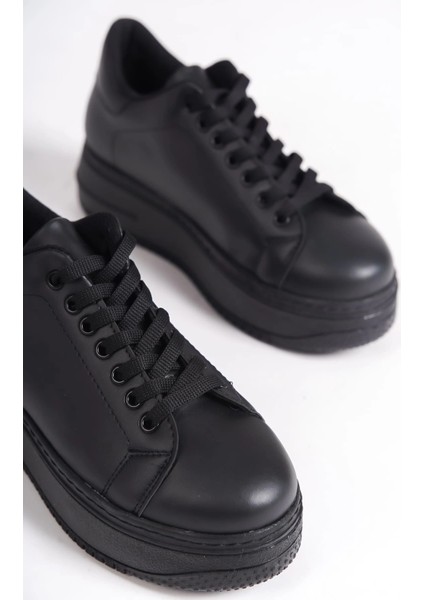 Bıana Bağcıklı Ortopedik Taban Kadın Sneaker Spor Ayakkabı St - Siyah indirimleri