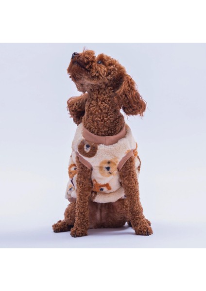 Bubu Cozy Peluş Sweat Ayı Desenli Kedi Köpek Sweati Kedi Köpek Kıyafeti Köpek Peluş Kolsuz Sweat Sıcak Tutan Süveter modelleri