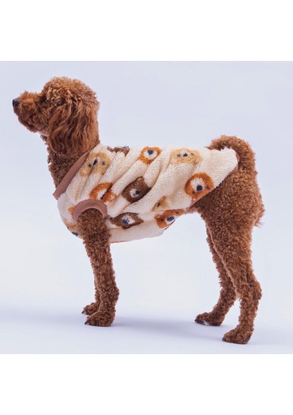 Bubu Cozy Peluş Sweat Ayı Desenli Kedi Köpek Sweati Kedi Köpek Kıyafeti Köpek Peluş Kolsuz Sweat Sıcak Tutan Süveter fırsatları