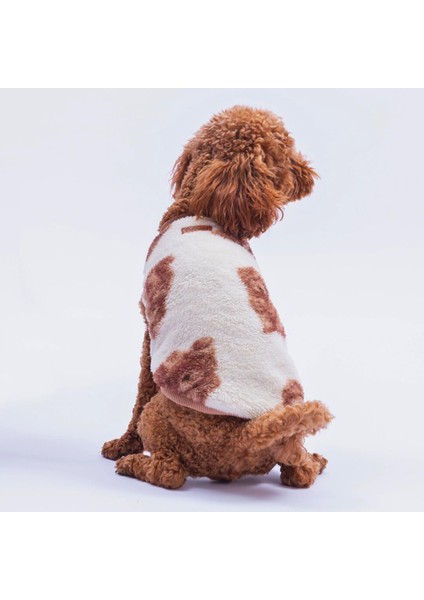 Poodle Paw Peluş Sweat Poodle Desenli Kedi Köpek Sweati Kedi Köpek Kıyafeti Köpek Peluş Kolsuz Sweat Sıcak Tutan Süveter