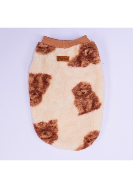 Poodle Paw Peluş Sweat Poodle Desenli Kedi Köpek Sweati Kedi Köpek Kıyafeti Köpek Peluş Kolsuz Sweat Sıcak Tutan Süveter indirimleri