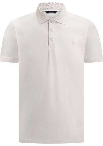 Ekru Regular Fit Polo Yaka Pamuklu Tişört modelleri