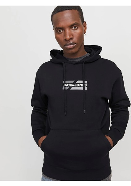 Jack&jones 12268422 Kapsonlu Erkek Sweat - Siyah