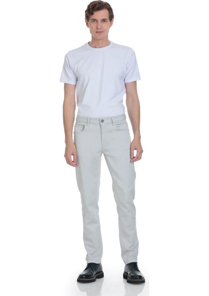 Gri Slim Fit 5 Cep Pamuklu Kanvas Pantolon fiyatları