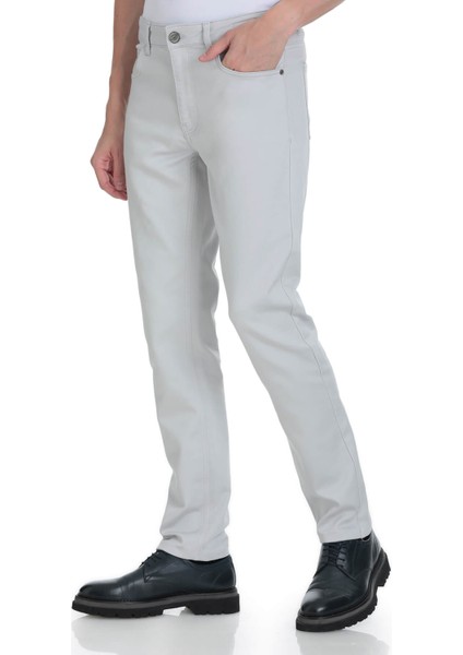 Gri Slim Fit 5 Cep Pamuklu Kanvas Pantolon modelleri