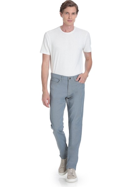 Lacivert Regular Fit Pamuklu 5 Cep Kanvas Pantolon