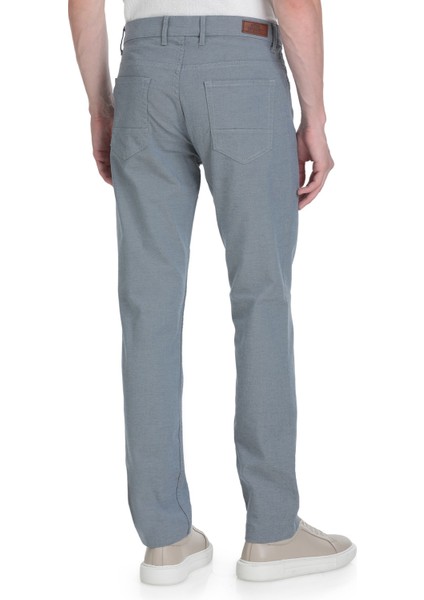 Lacivert Regular Fit Pamuklu 5 Cep Kanvas Pantolon