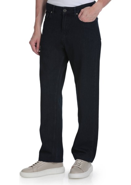 Lacivert Regular Fit 5 Cep Pamuklu Kot Pantolon