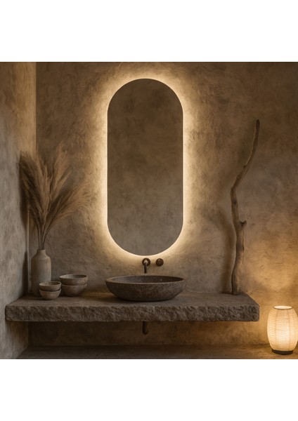 Zenora LED Ayna – Kavisli Minimal Duvar Aynası modelleri