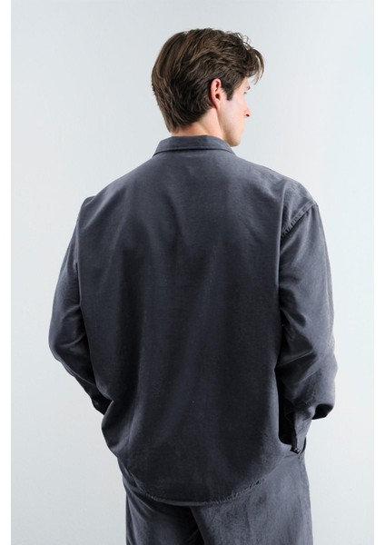 Efektli Modal Antrasit Gömlek modelleri