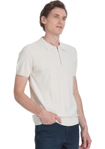 Taş Regular Fit Polo Yaka Rayon Tişört
