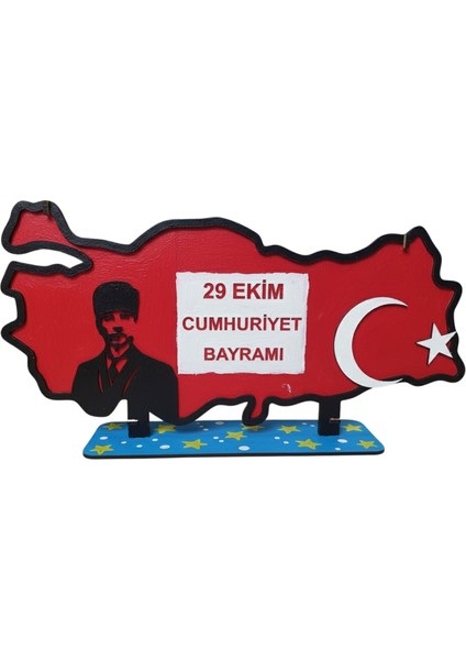 29 Ekim Cumhuriyet Bayramı Temalı Ahşap Masa Üstü Boyama Etkinliği – Kendin Yap ve Tasarla – Demonte