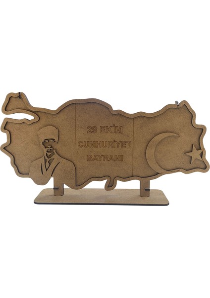 29 Ekim Cumhuriyet Bayramı Temalı Ahşap Masa Üstü Boyama Etkinliği – Kendin Yap ve Tasarla – Demonte modelleri