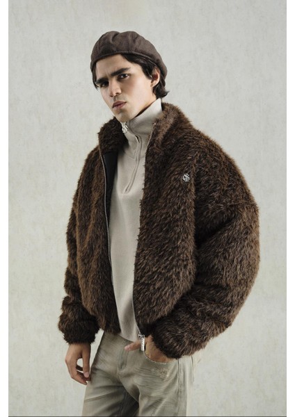 Fermuarlı Kahverengi Kürk Ceket fiyatları