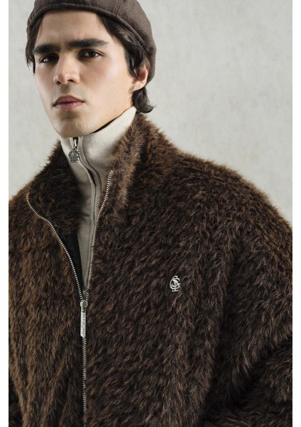 Fermuarlı Kahverengi Kürk Ceket fırsatları