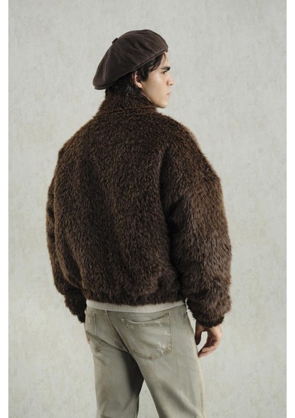 Fermuarlı Kahverengi Kürk Ceket indirimleri