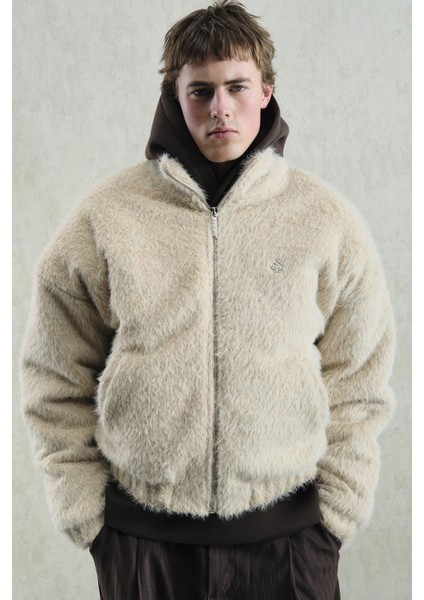 Fermuarlı Bej Kürk Ceket fırsatları